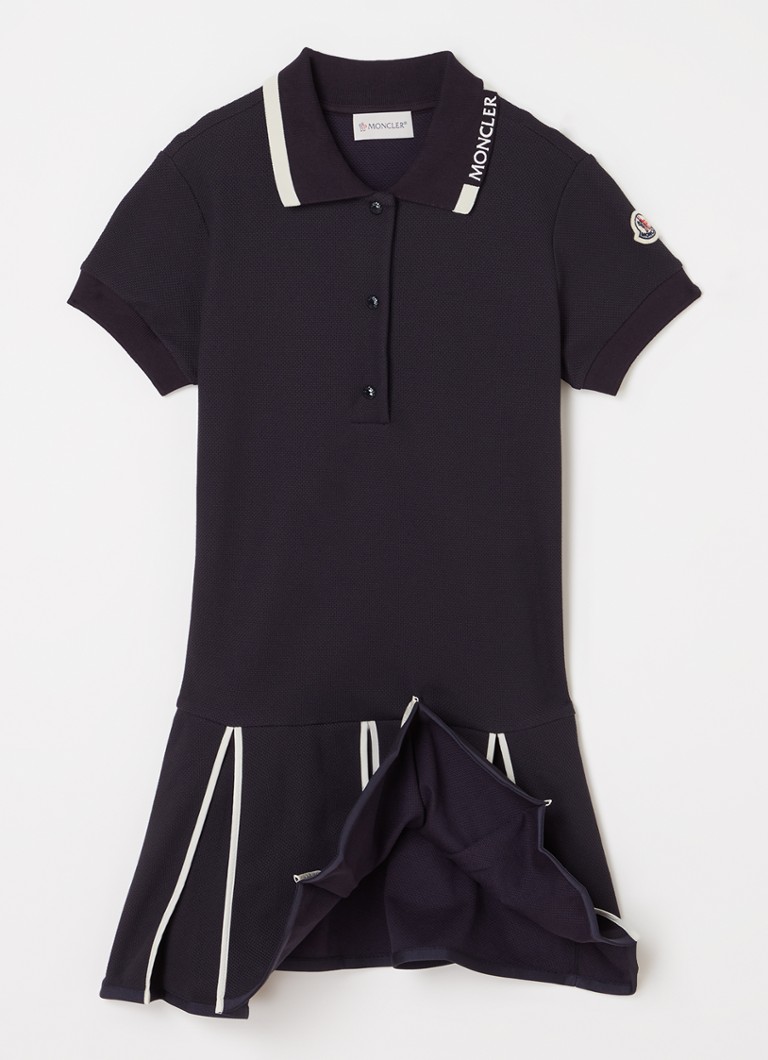Abito polo midi Moncler in cotone piqué con logo