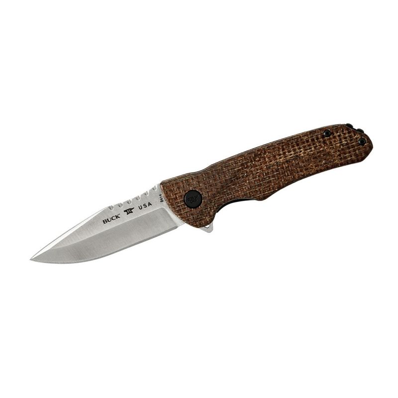 Buck Sprint Pro Brown Burlap Micarta S30V 0841BRS1