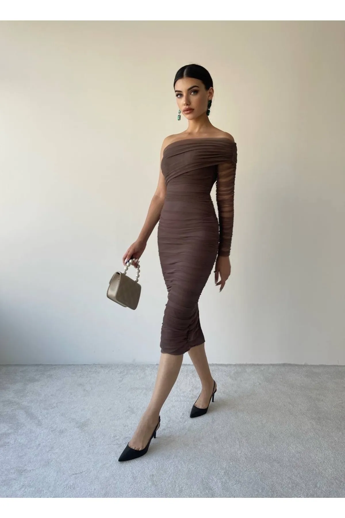 MY BELLA BUTİK  Kleid - Braun - Basic