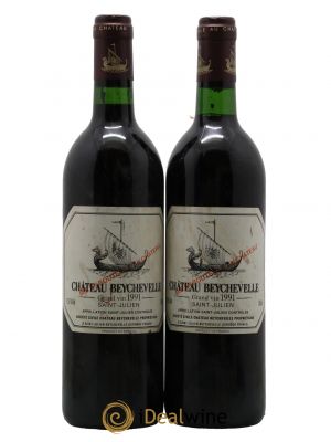 Château Beychevelle 4ème Grand Cru Classé  1991 - Lot de 2 Bouteilles