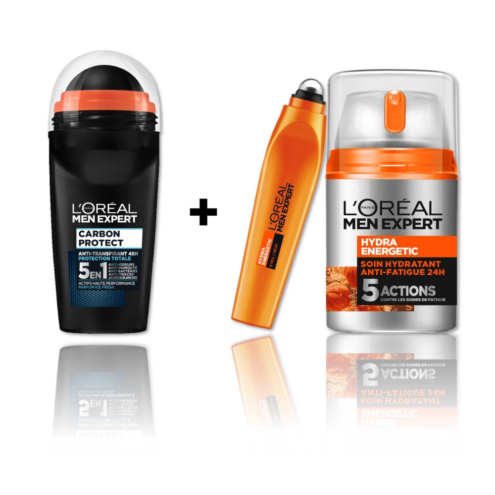 L'Oréal Paris Trousse L'Oréal Men Expert Hydra Energetic Trousse 3 Produits Routine Anti-Fatigue