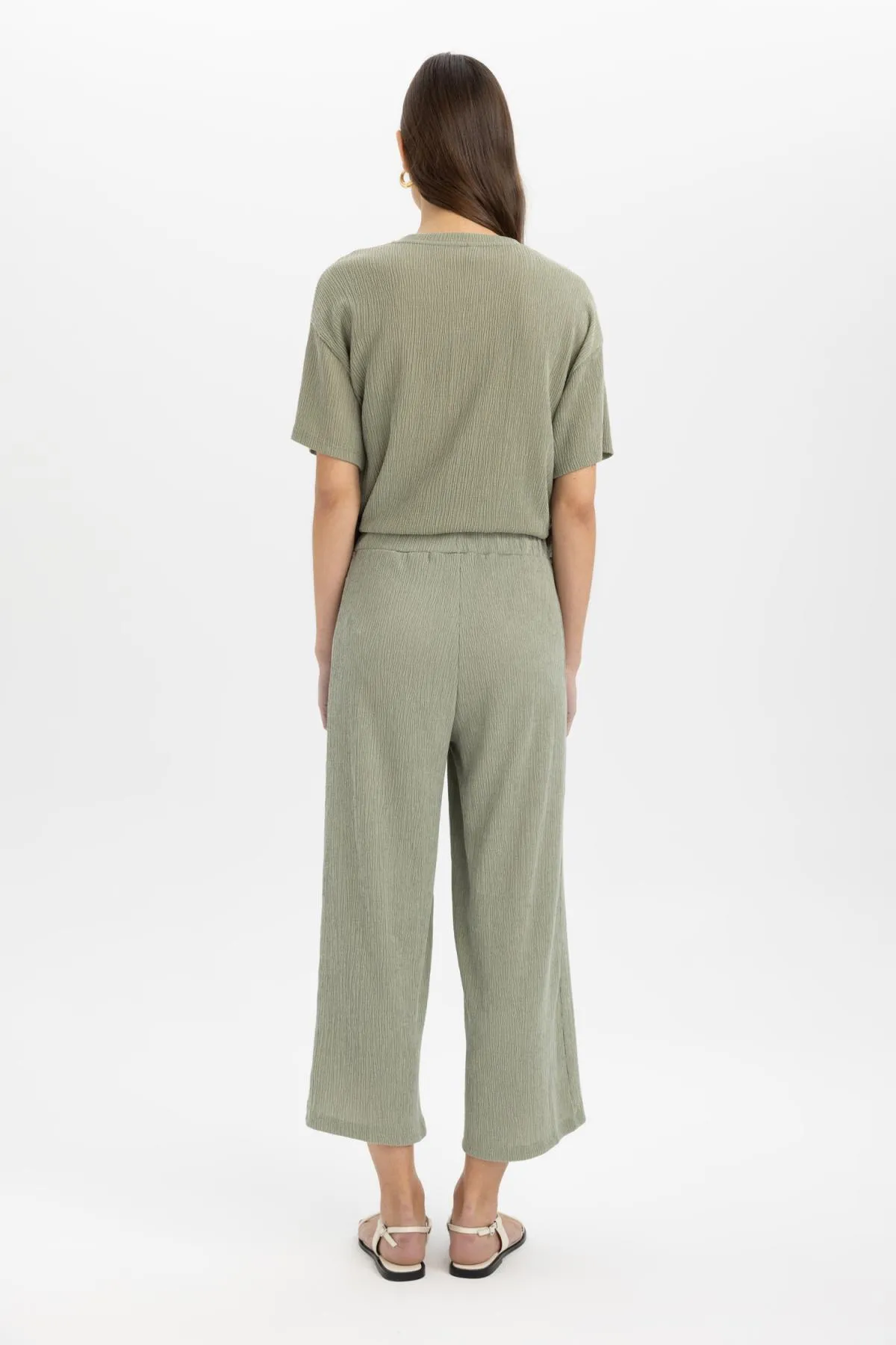 DeFacto  Weites Bein, normale Taille, gerades Bein, Midi-Wickelhose C4329AX24SP