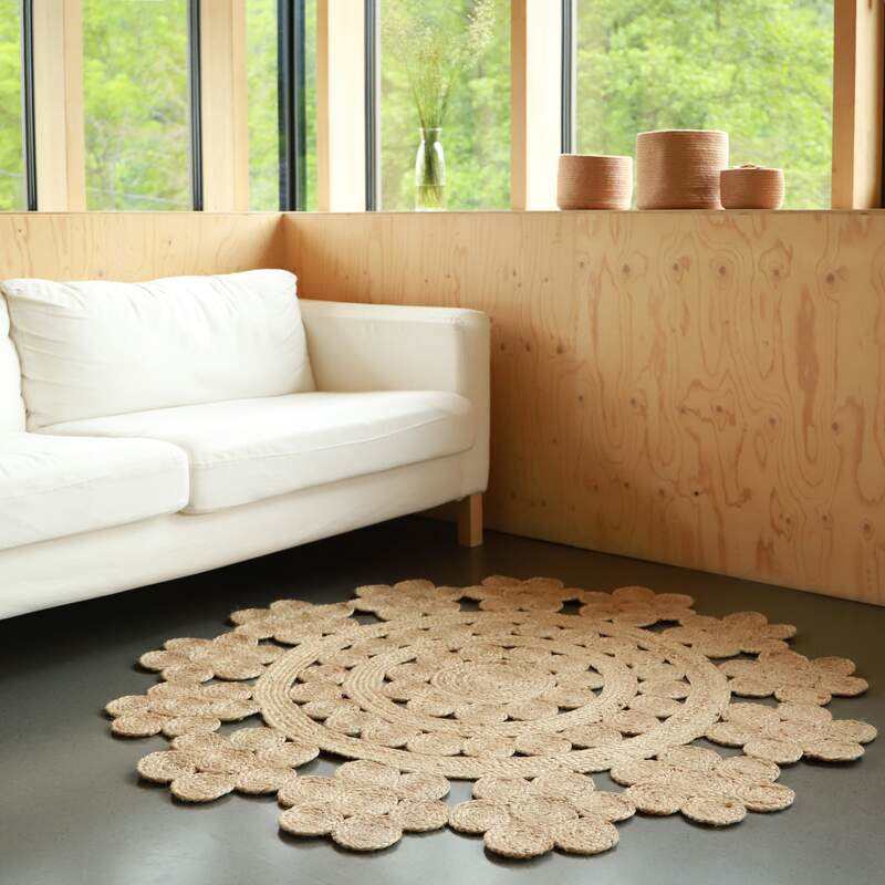 Tapis rond jute original 140cm MOORA