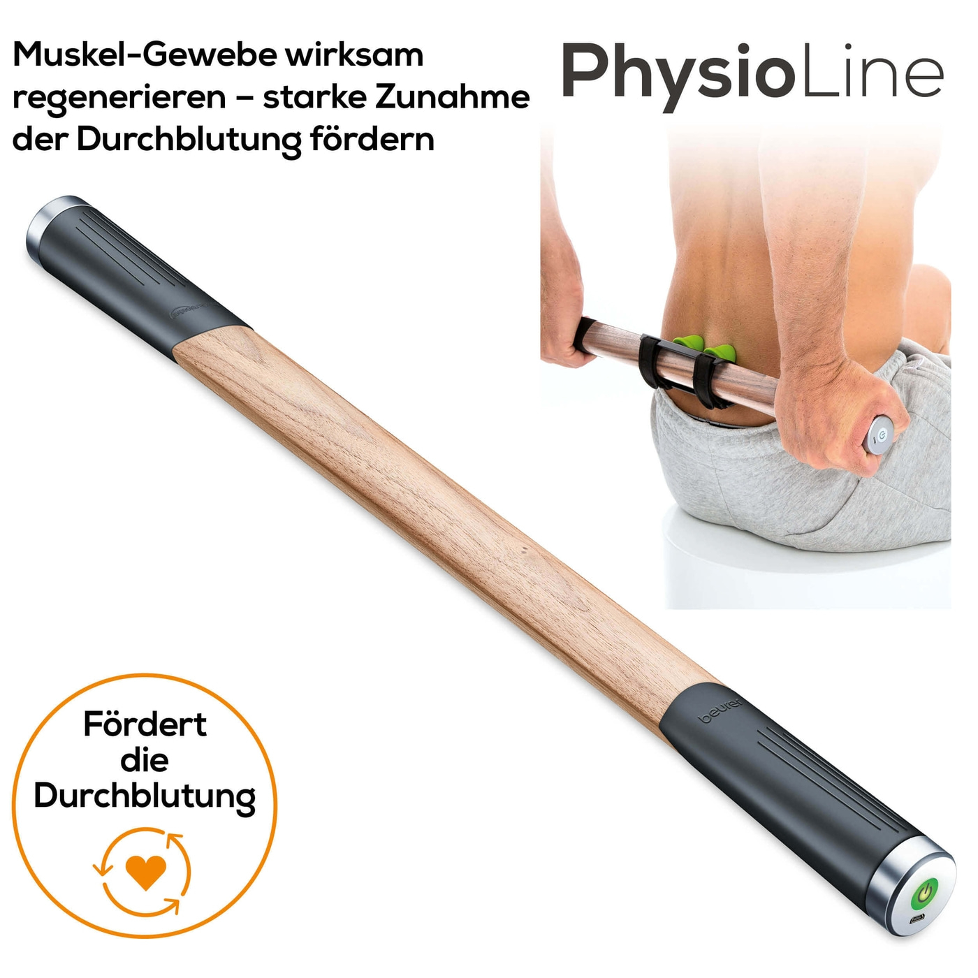 Beurer Faszien-Massagegerät fascia releaZer® und deep releaZer®-Das Faszien-Massagerät löst Faszienverklebungen & verjüngt das Muskel-Gewebe