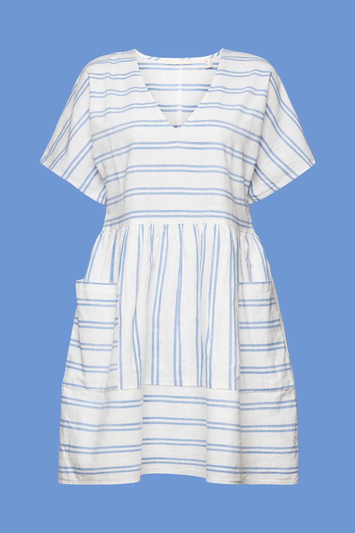 Gestreiftes Minikleid, 100 % Baumwolle
