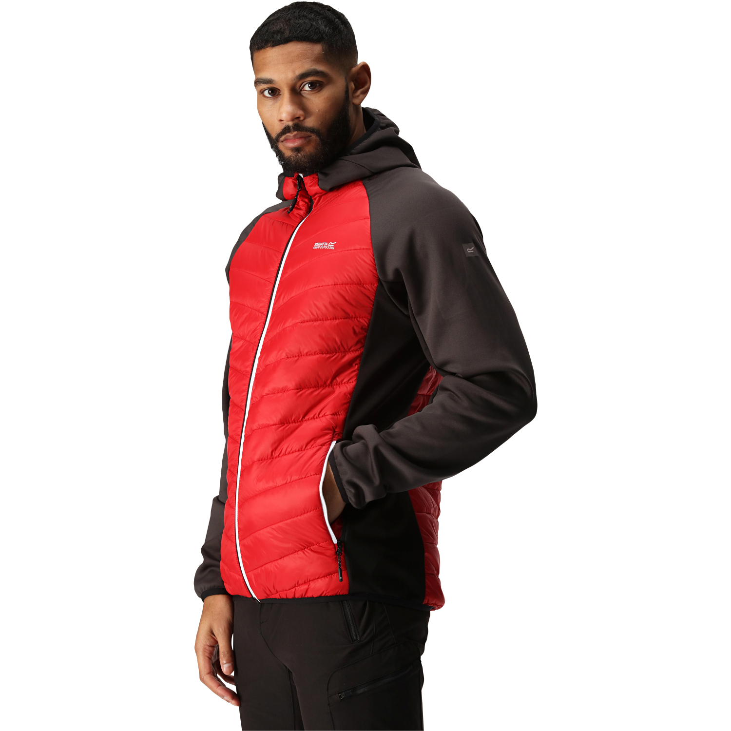 Regatta Herren Jacke Andreson VIII Hybrid (rot/schwarz)