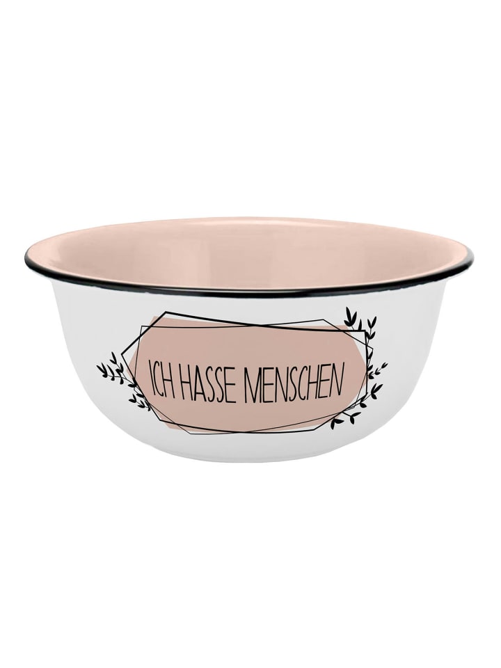 Geda Labels Müslischale Ich hasse Menschen Emaille-Optik in Rosa - 600 ml günstig kaufen onesize