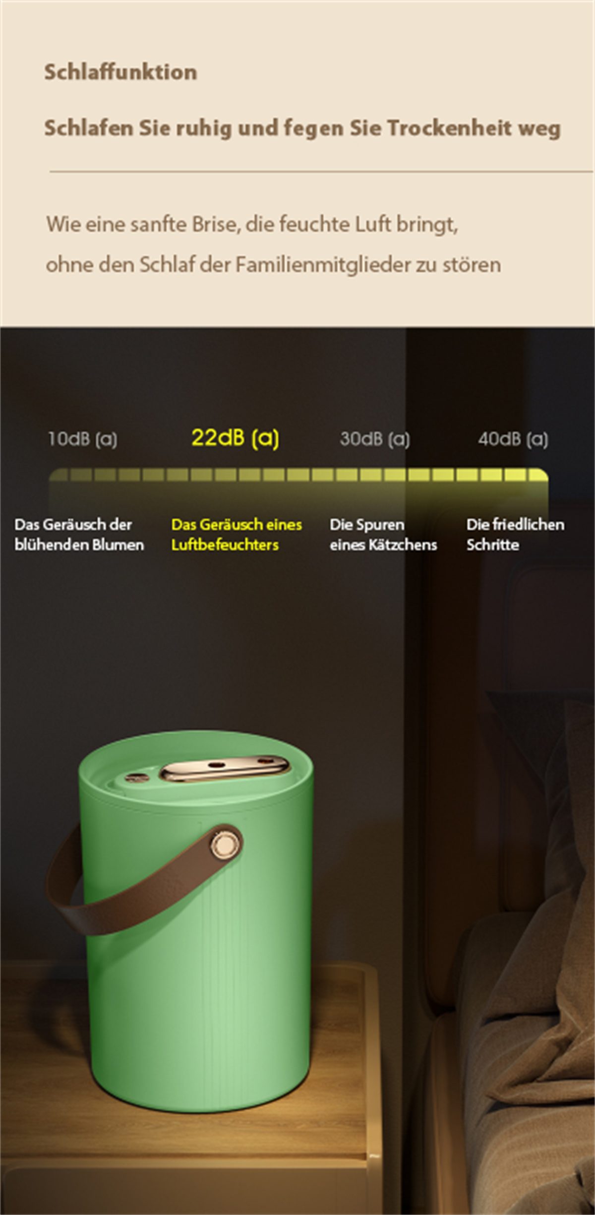 Die Sterne Luftbefeuchter Leiser USB-Luftbefeuchter mit großer Kapazität und Nachtlicht