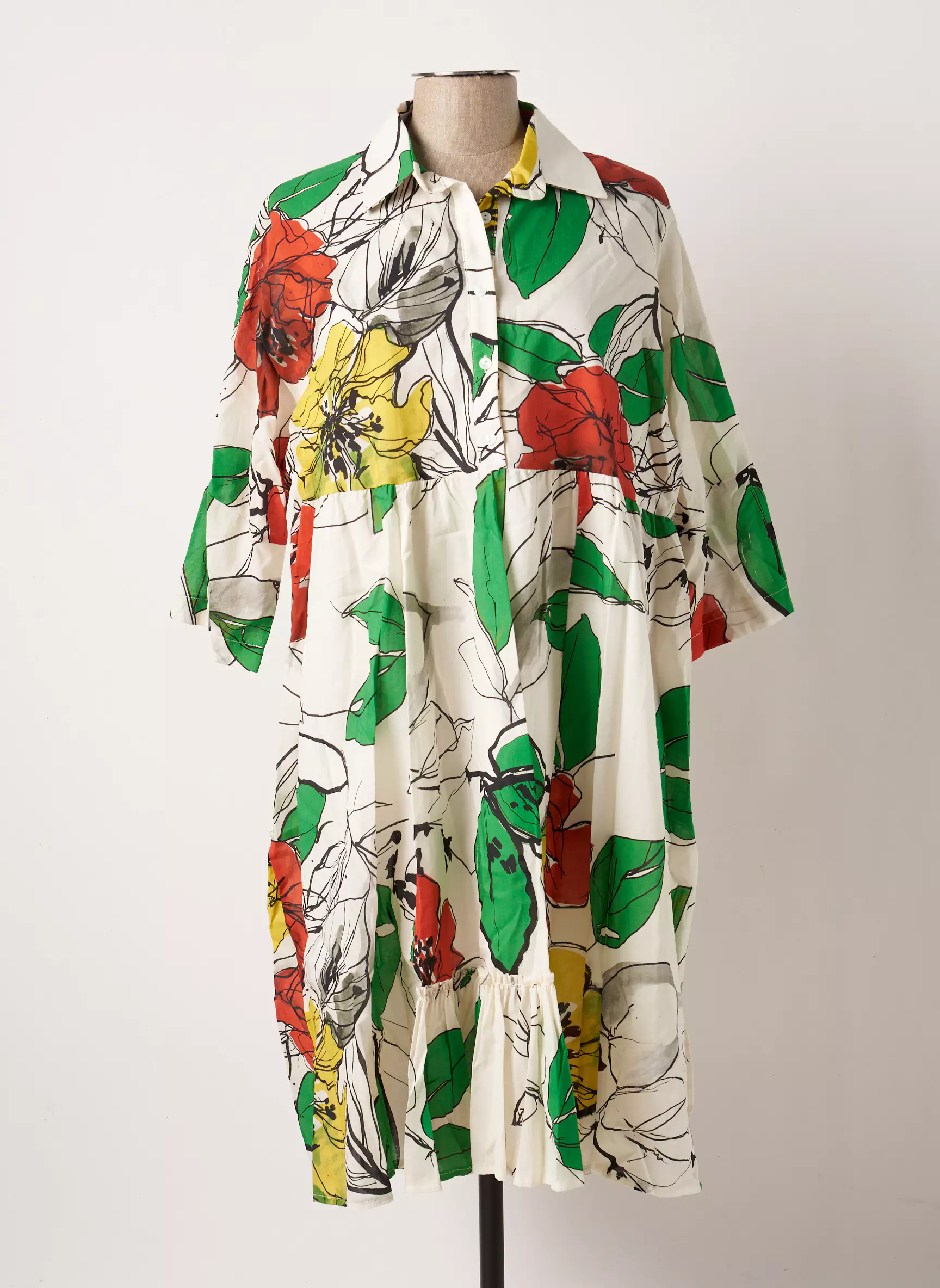 Franck Anna Robes Mi Longues Femme couleur vert