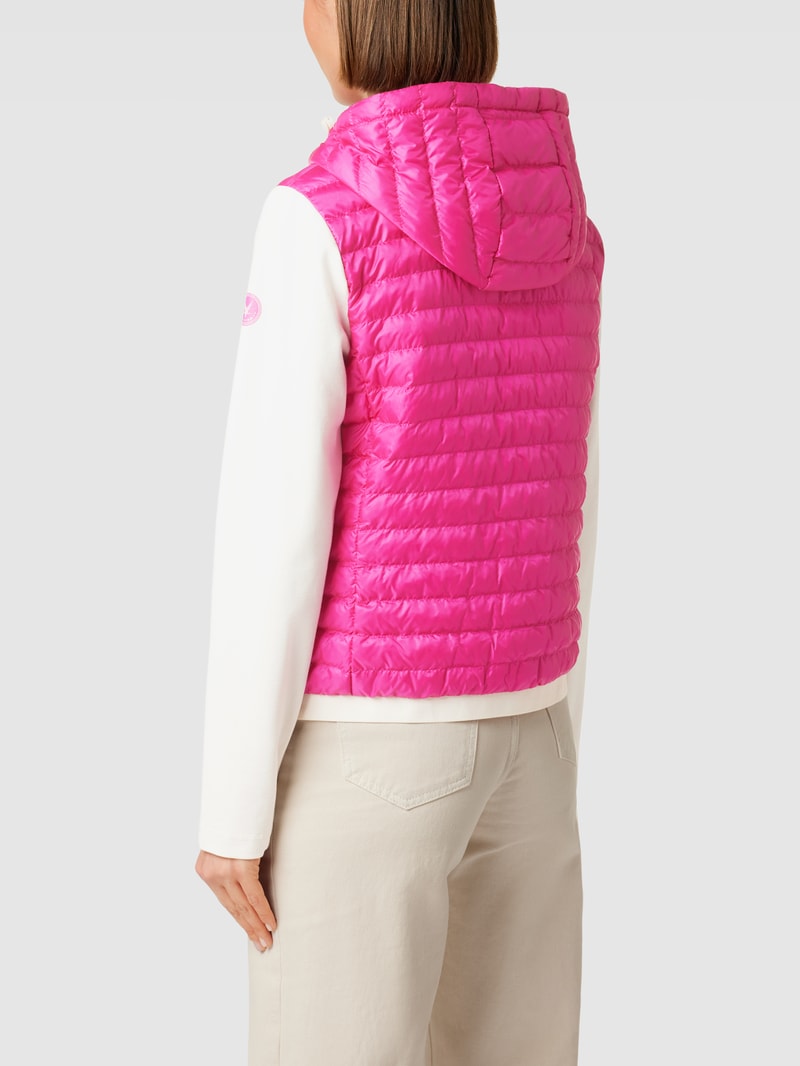 Steppjacke mit Label-Detail in pink
