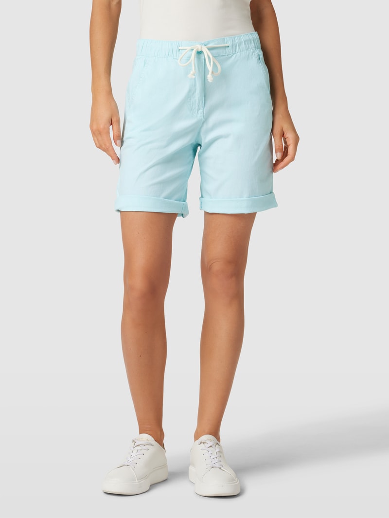 Bermudas mit französischen Eingrifftaschen in petrol