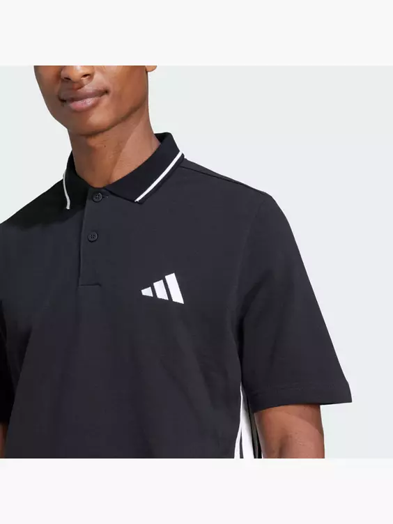 adidas Essentials 3-Streifen Piqué Poloshirt