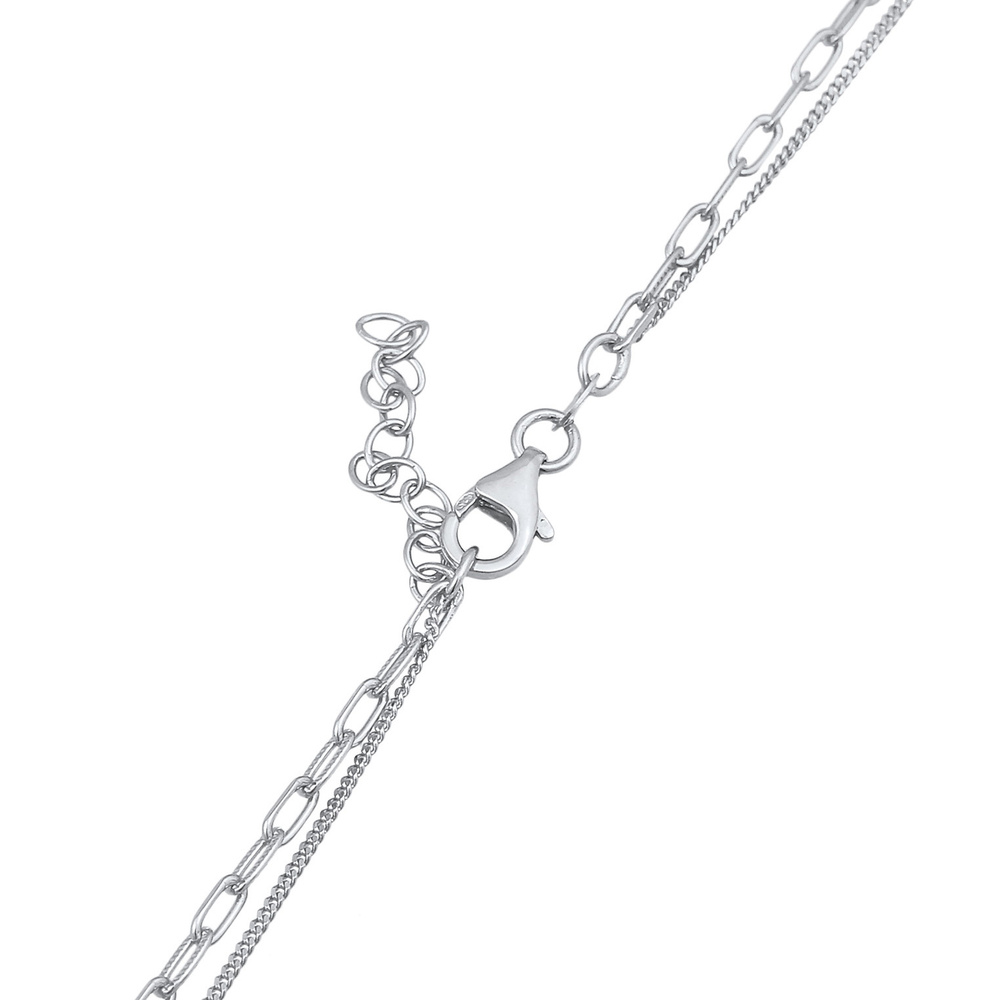 Elli Elli Collier Pendentif femme plaque de base couche en argent sterling 925 collier