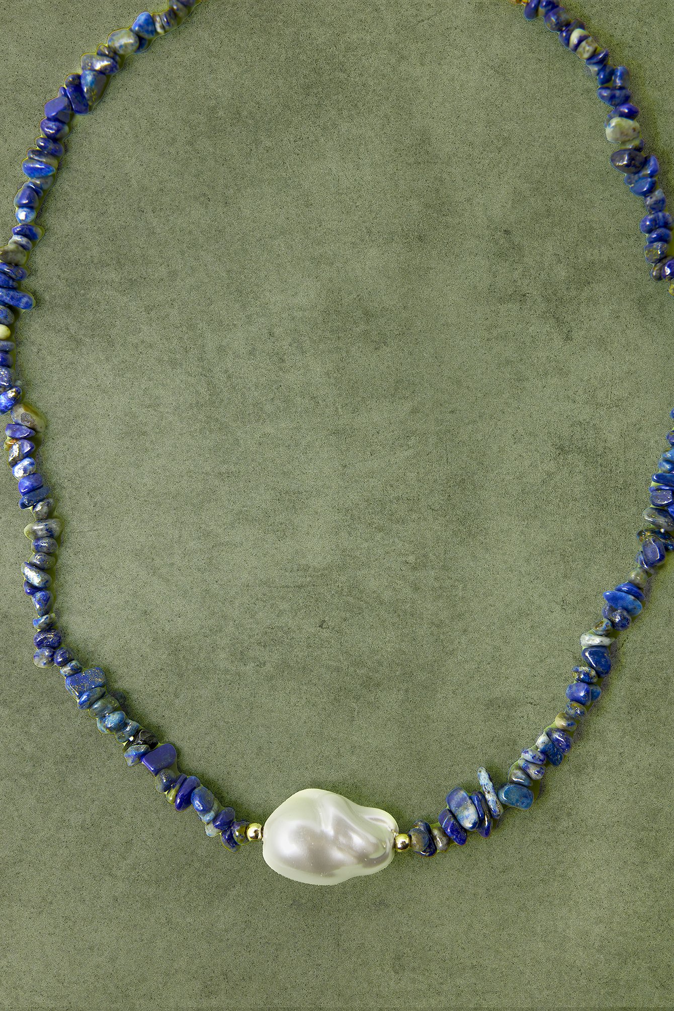 Big Pearl Colored Necklace