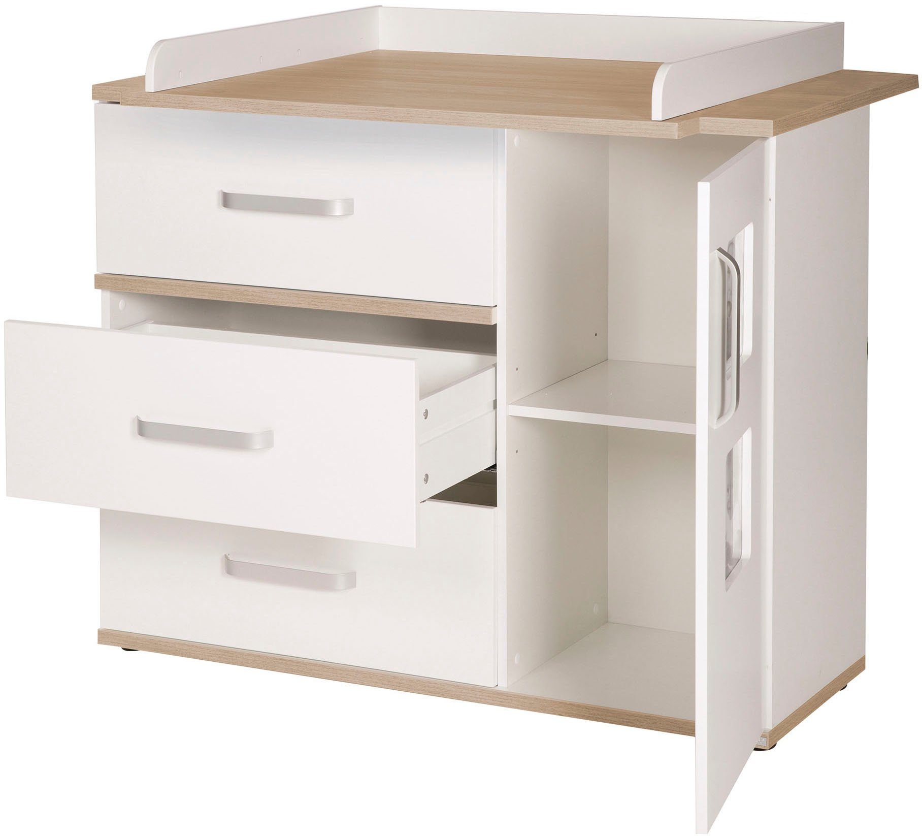 roba® Babyzimmer-Komplettset Pia, (Set, 3-St., Kinderbett, Schrank, Wickelkommode), breit; mit Kinderbett, Schrank und Wickelkommode