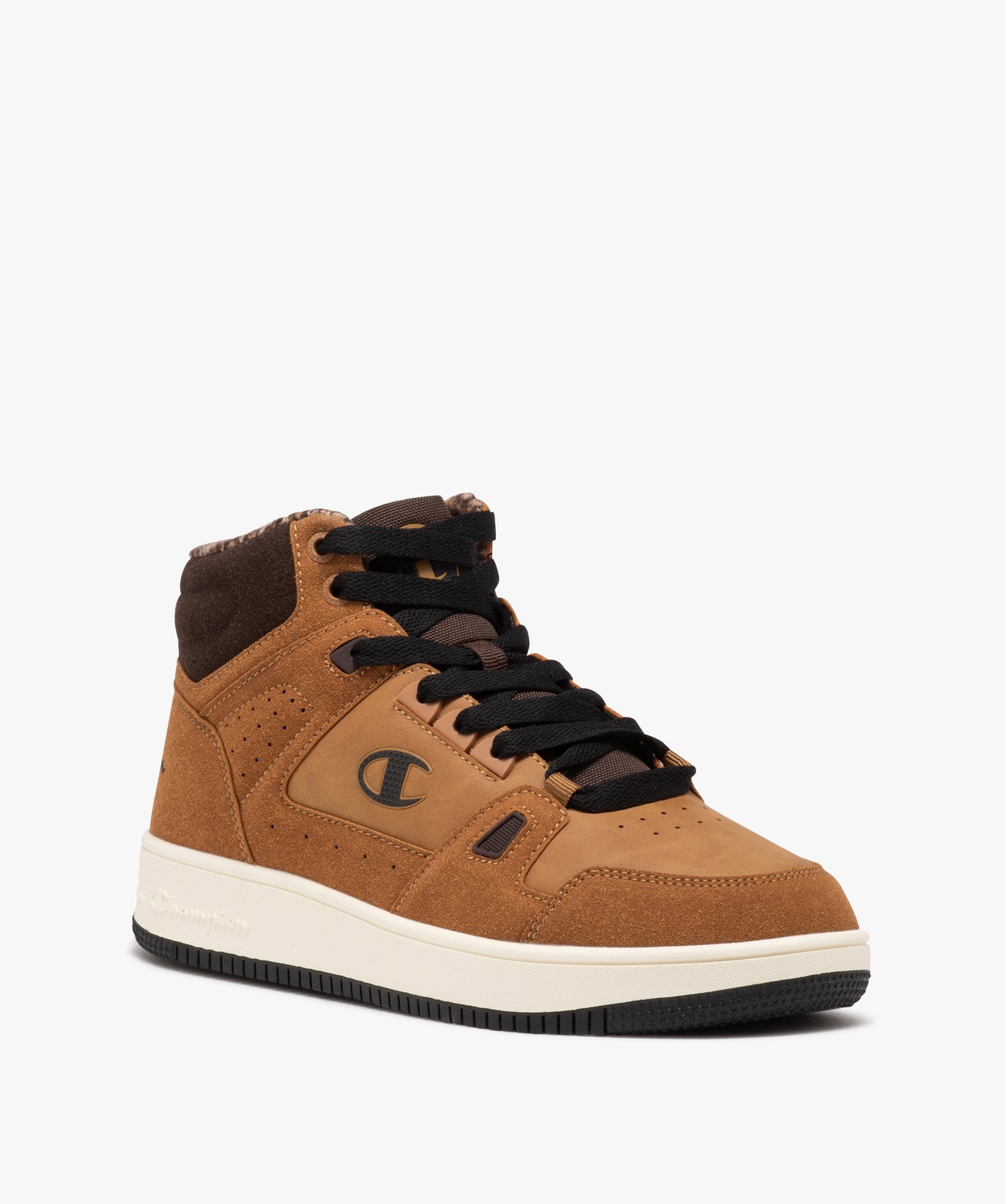 Baskets homme mid-cut casual dessus en suédine - Champion camel | GEMO