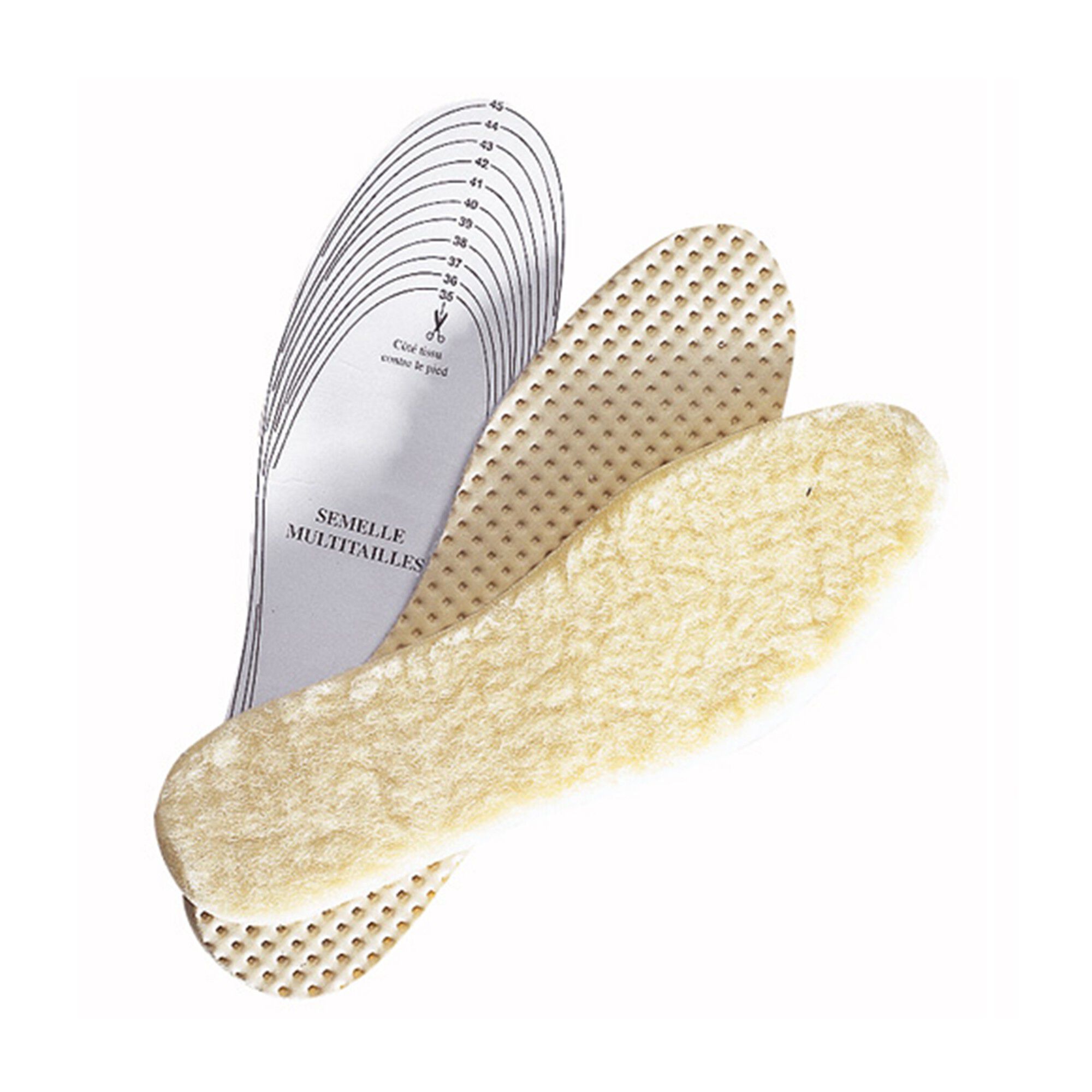 Semelles pure laine vierge antifroid