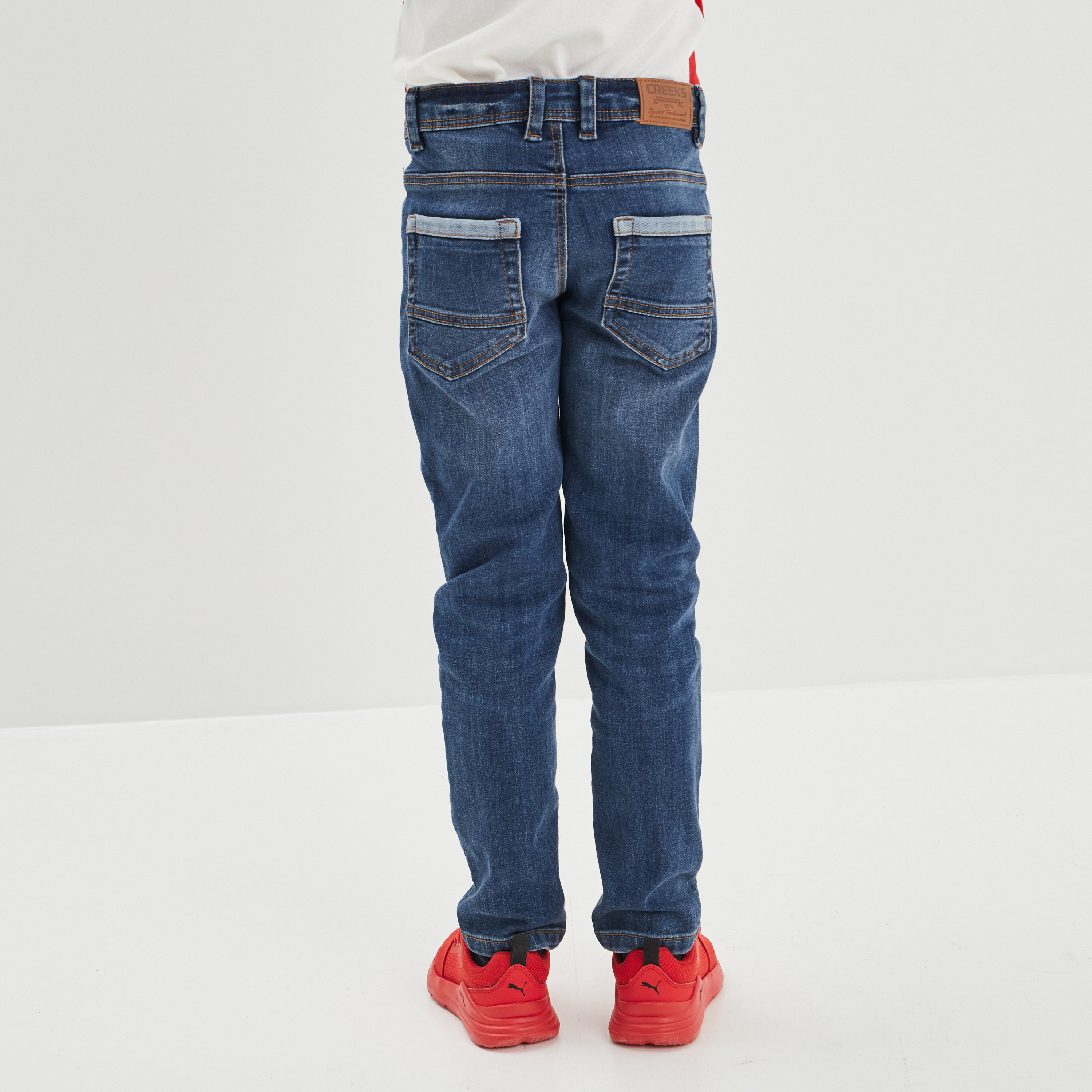 Jeans slim Creeks denim double stone garçon | La Halle