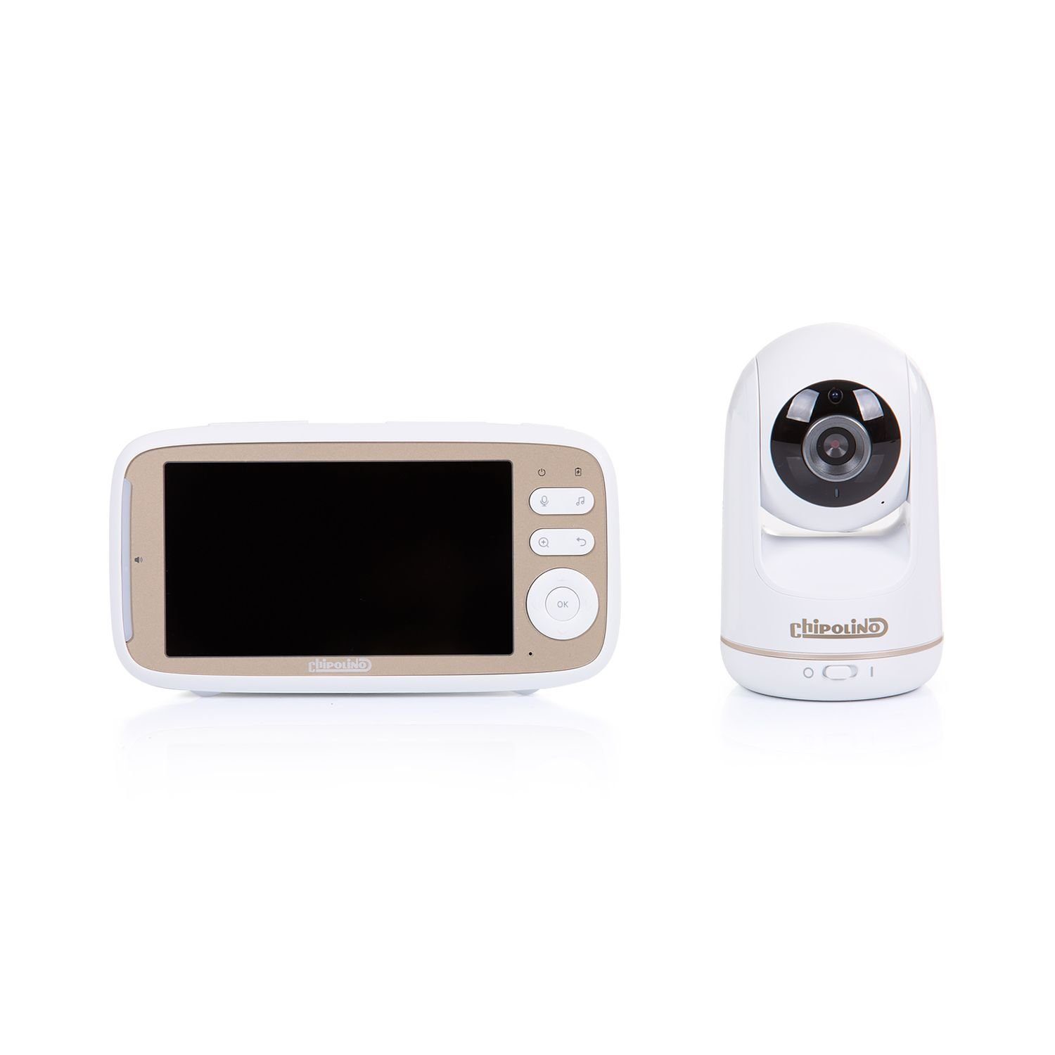 Chipolino Babyphone Baby-Video-Phone Apollo 5 Zoll, Nachtsicht VOX Musik Temperatursensor