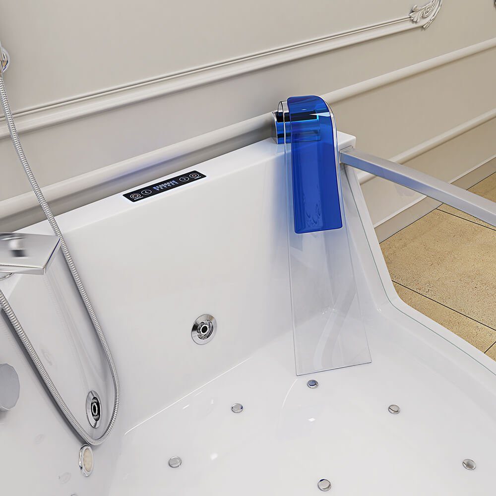 HOME DELUXE Whirlpool-Badewanne Whirlpool ATLANTIC - L, Eckbadewanne für 2 Personen