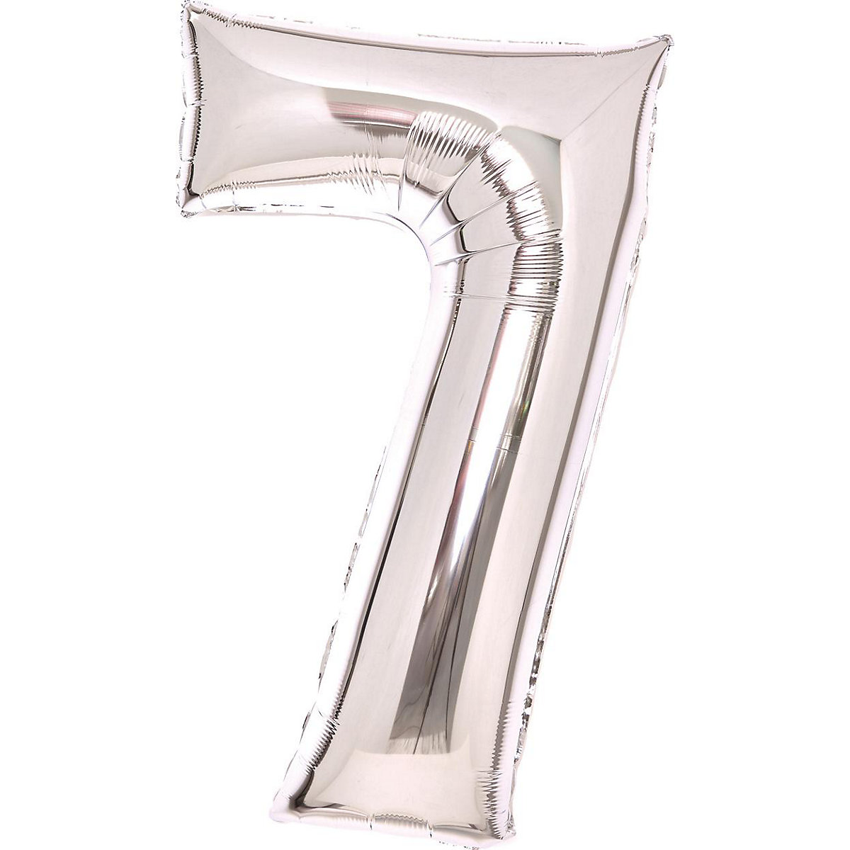 Folienballon Zahl 7 medium 61x85cm silber