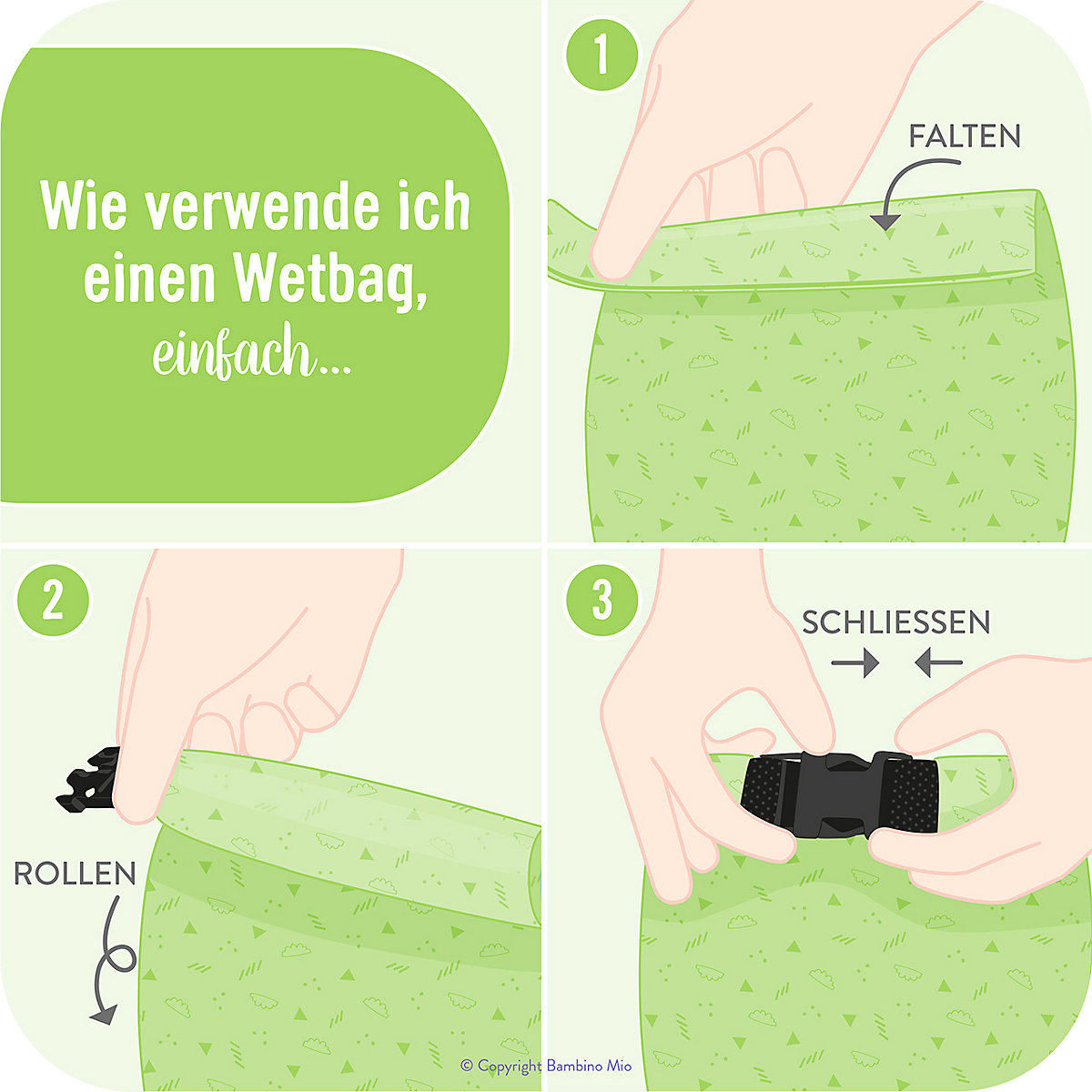 Windeltasche Freche Früchte, wasserdicht