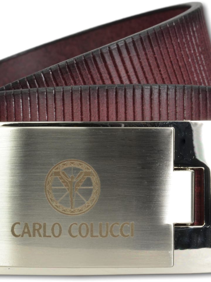 Carlo Colucci Ledergürtel Cavosi in Rot günstig kaufen