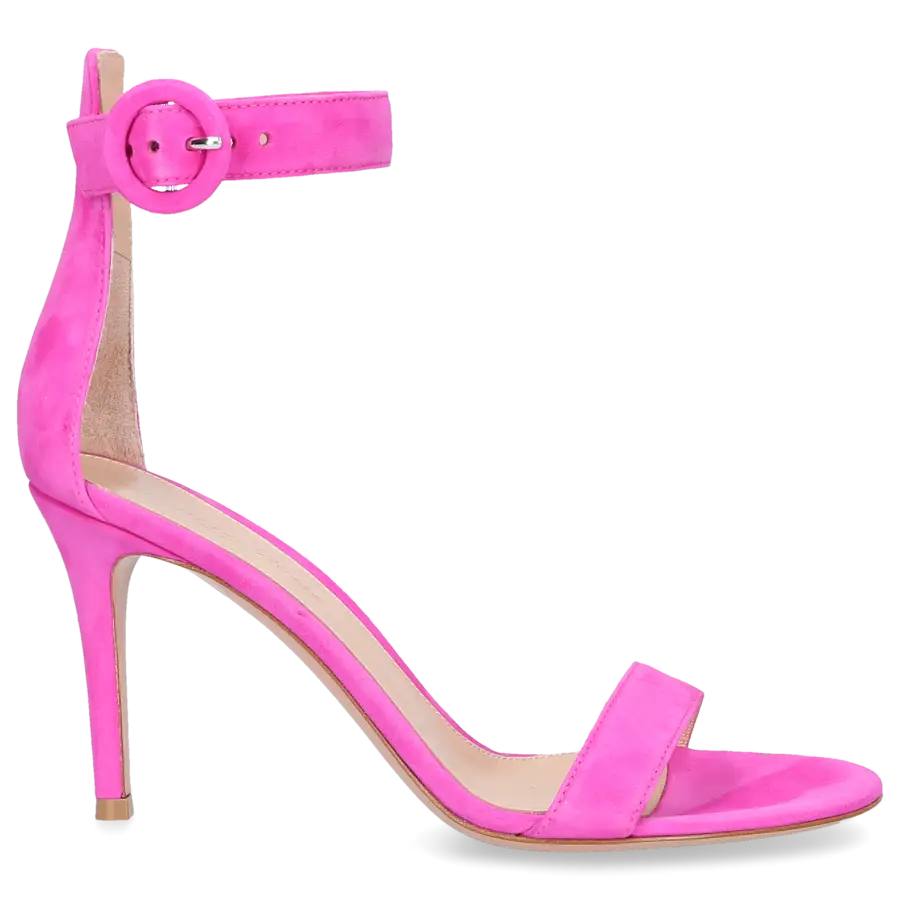 Gianvito Rossi - Sandalen PORTOFINO 85 Veloursleder - pink