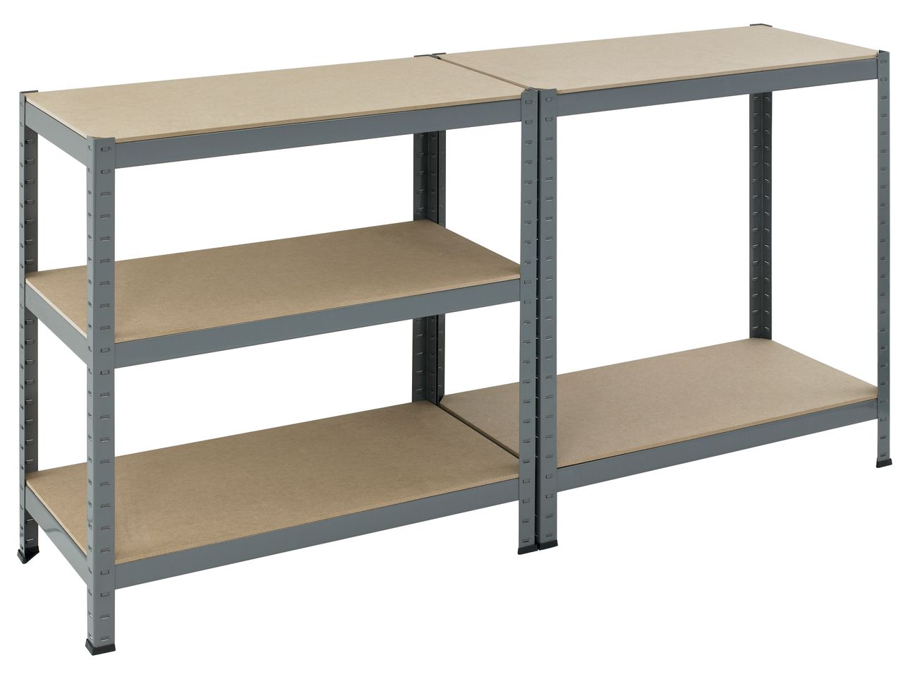 Profi-Bau-Technik ProBauTec Schwerlaststeckregal 265 kg, MDF, pulverbeschichtet, 180x90x45cm