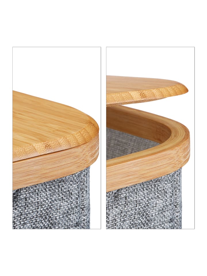 relaxdays Aufbewahrungskorb in Grau - (B)33 x (H)25 x (T)33 cm günstig kaufen onesize