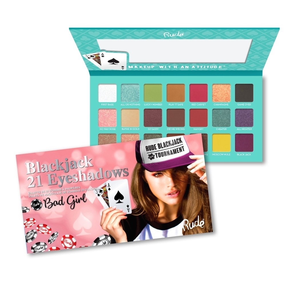 Rude Cosmetics RUDE BLACKJACK 21 Eyeshadow Palette [ Bad Girl ] Palette fard à paupières
