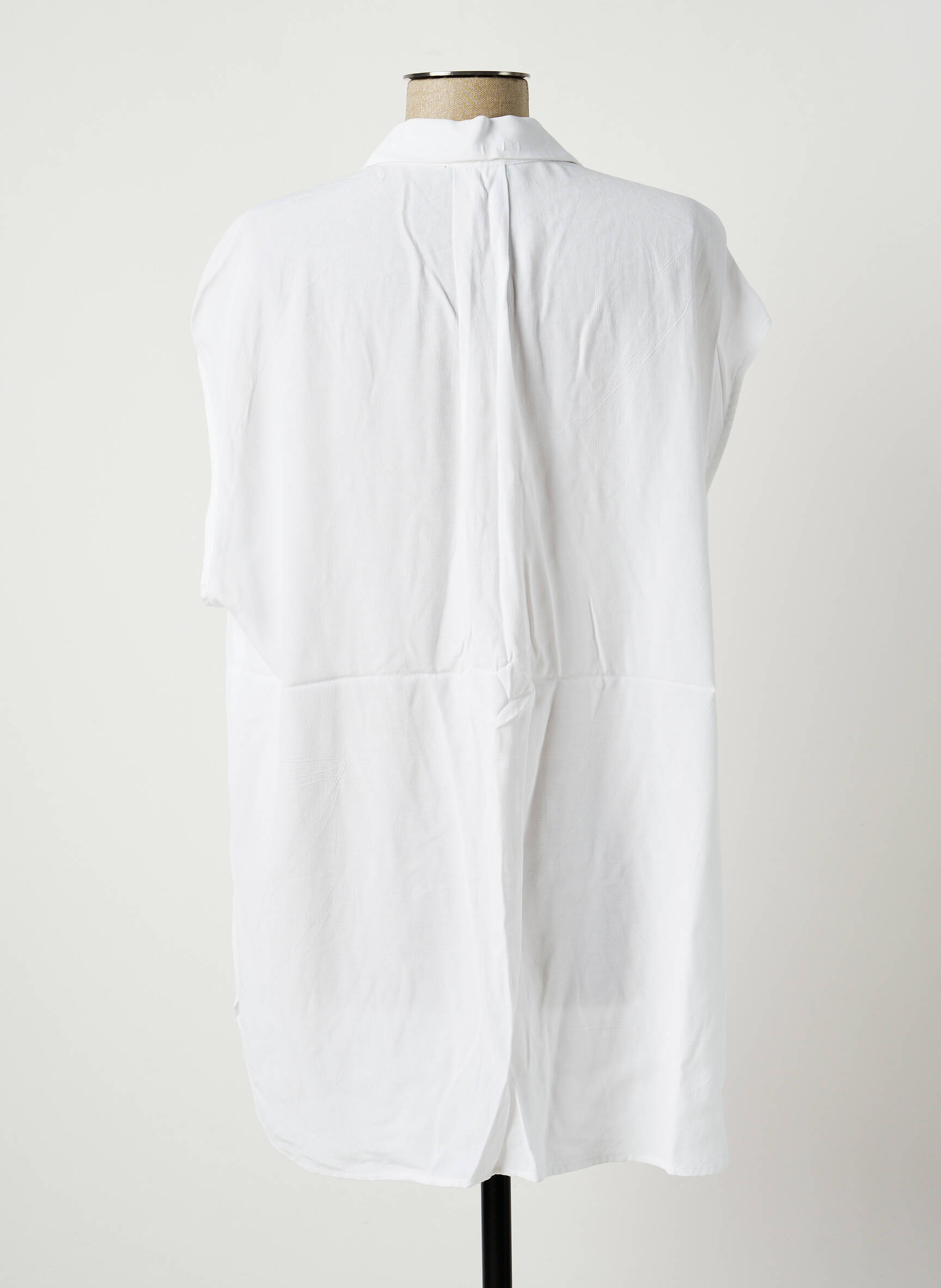 Benetton Tuniquesansmanche Femme couleur blanc