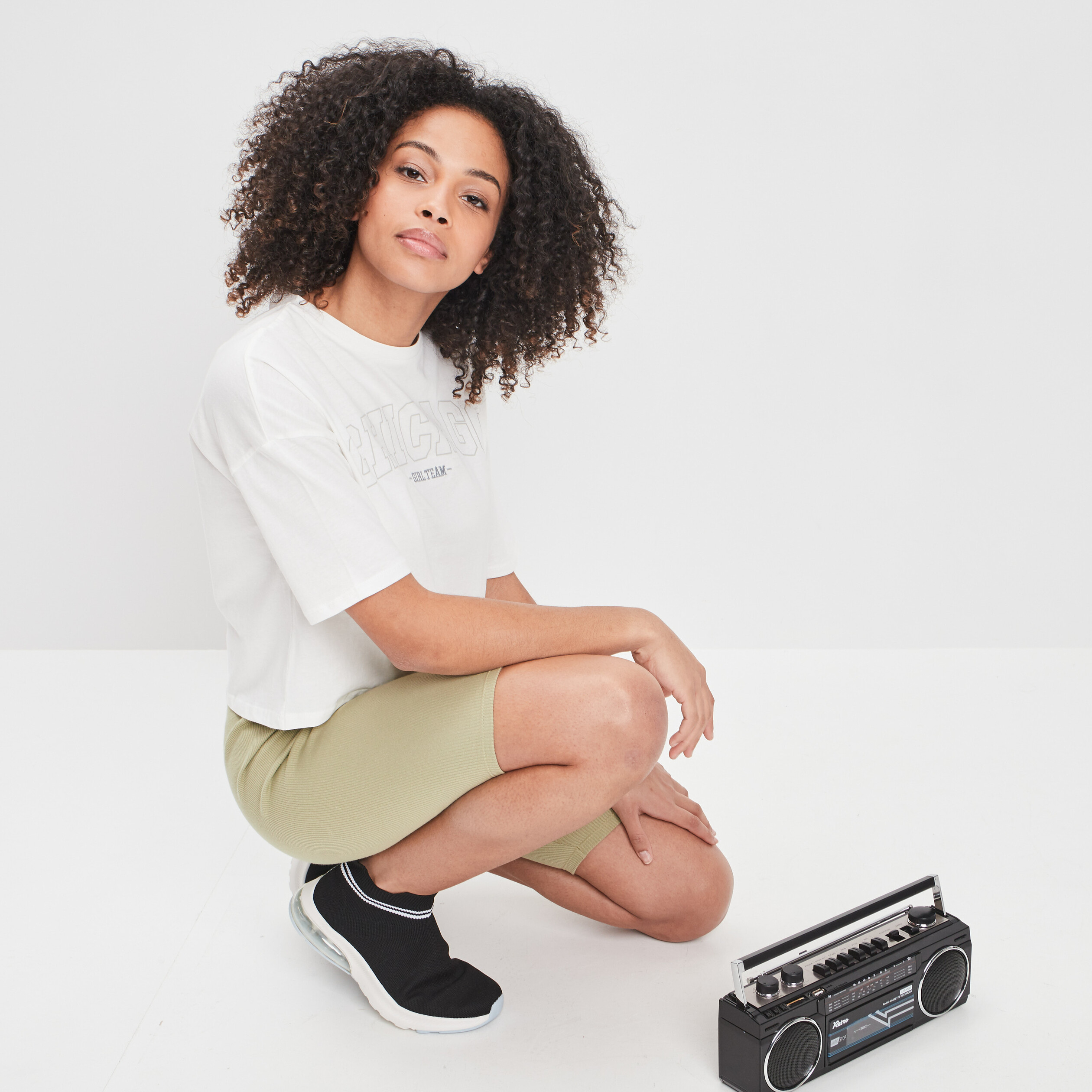 T-shirt manches courtes Creeks blanc femme | La Halle