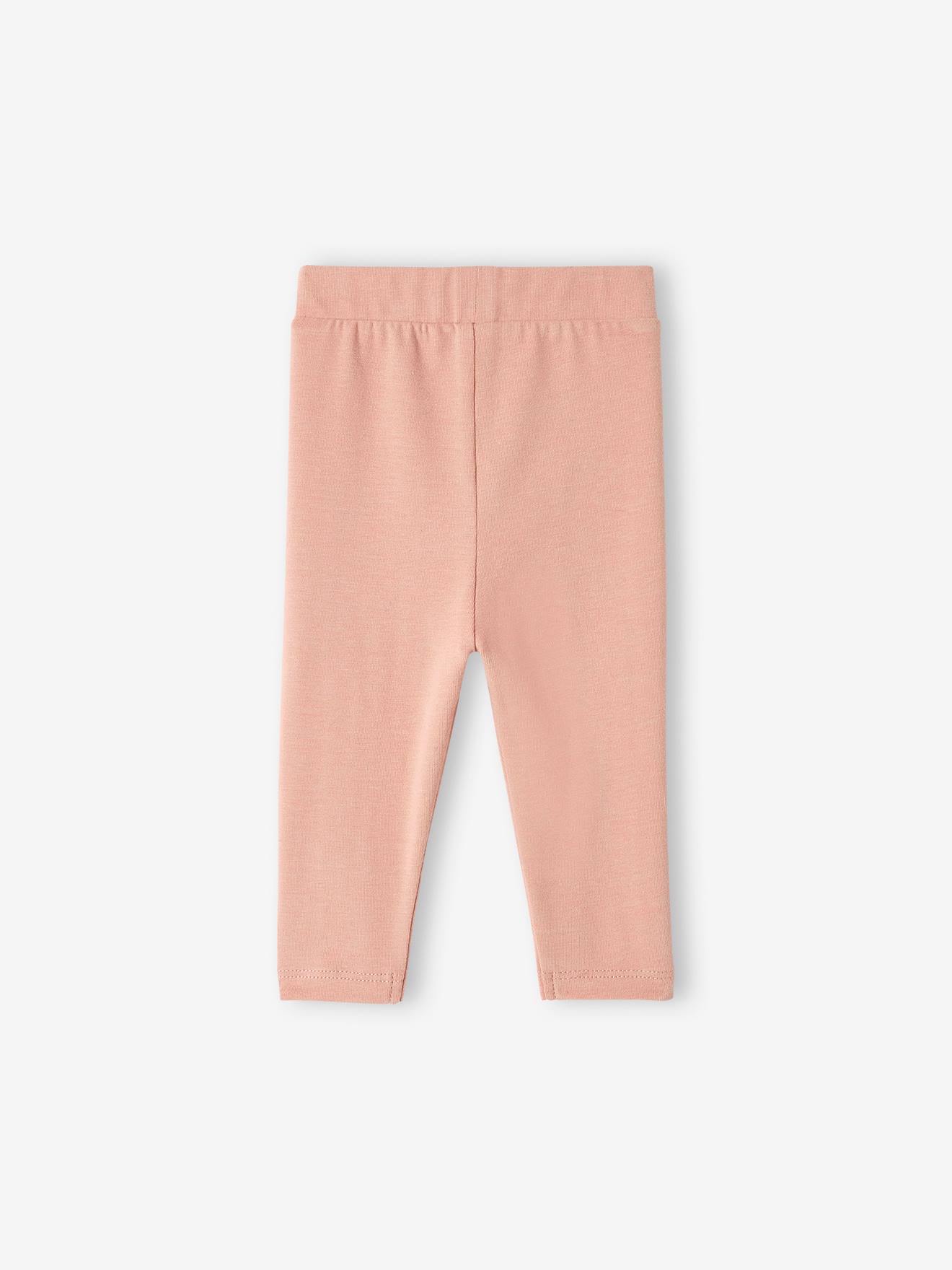 Legging bébé coton biologique rose poudré