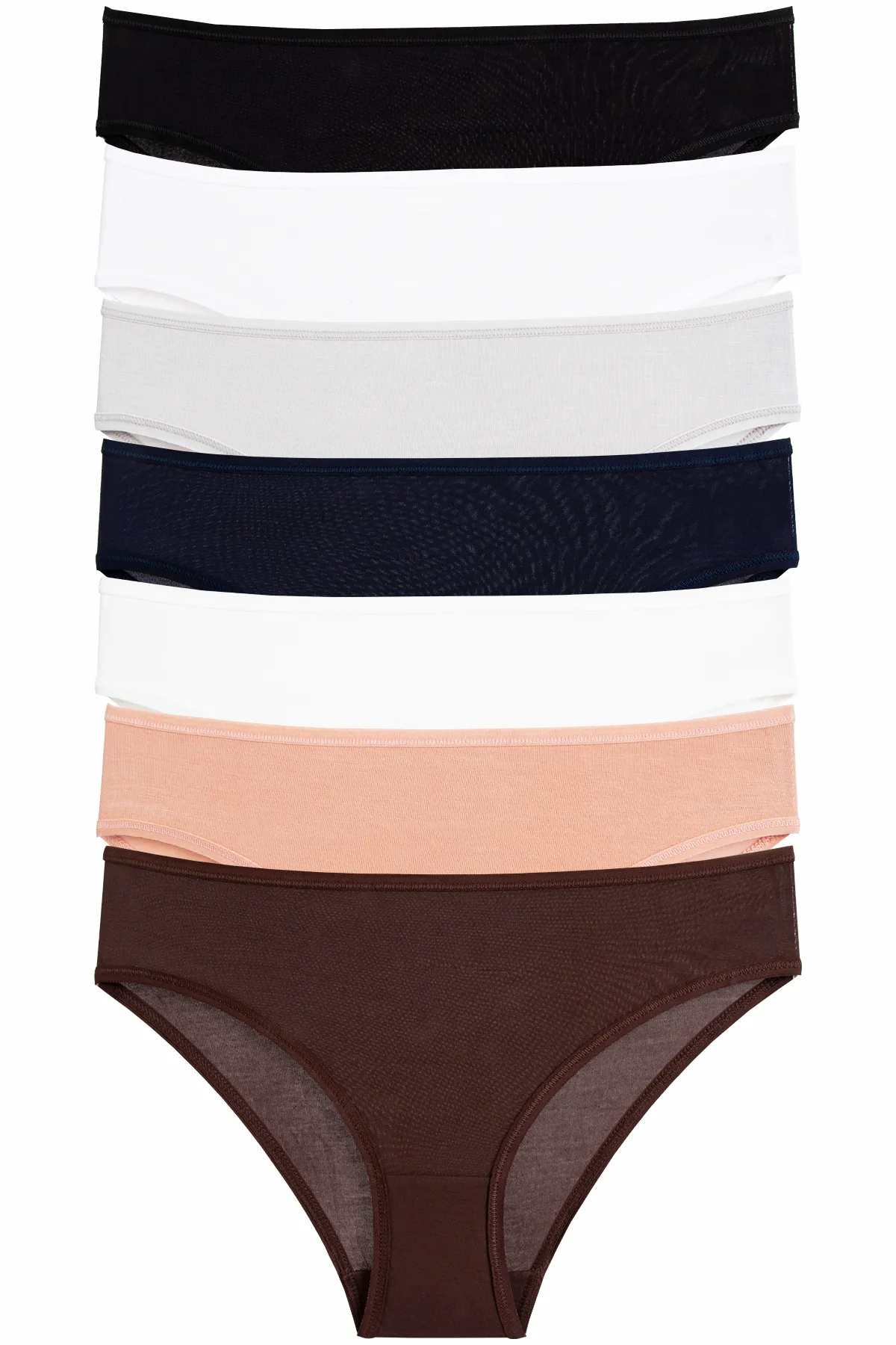 Nicoletta  Damenhöschen, 7er-Pack, Bambus-Lycra, antibakteriell, MIXCOLOR
