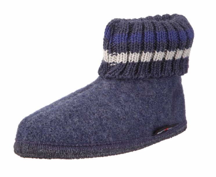 HAFLINGER Hausschuhe blau