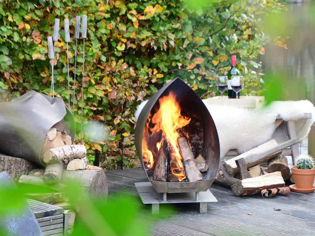 Magma Rostfrei-Zwarz Garten Kamin set