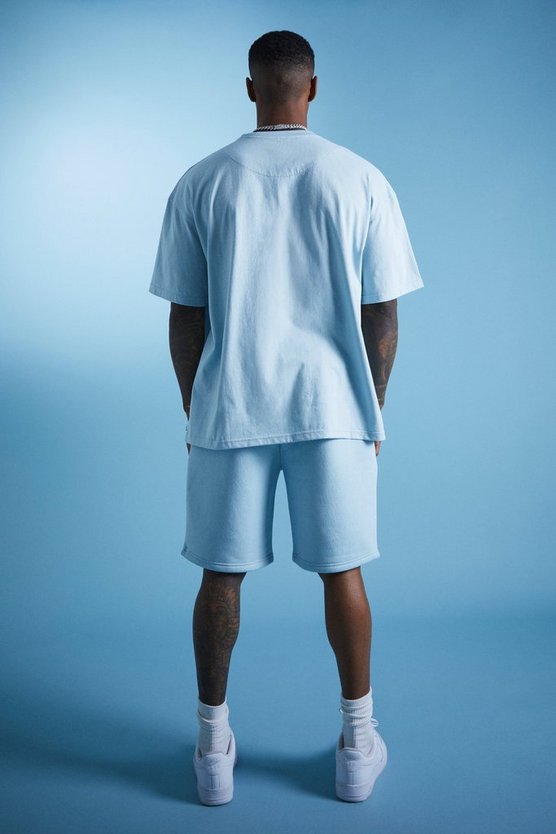 Lil Tjay Oversize T-Shirt mit Applikation & Shorts