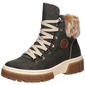 Rieker Schnür Boots in grün