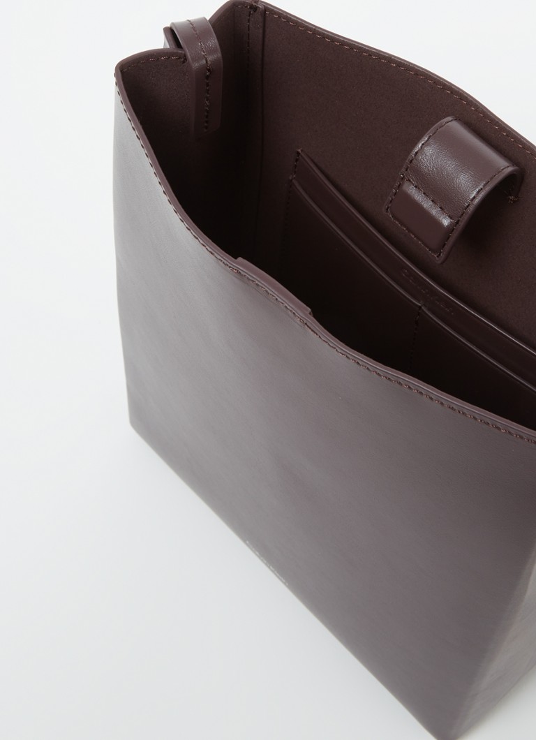 Borsa a tracolla in pelle Calvin Klein Line con logo
