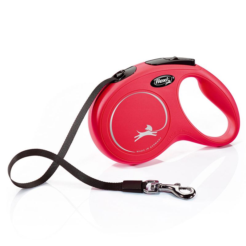 flexi New Classic Gurt-Leine rot - 5 m zu TOP-Preisen | bitiba %