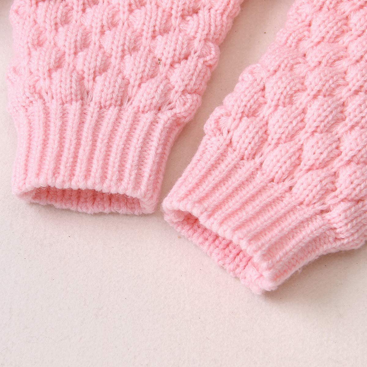 Haiaveng Strampler Baby-Ohr-Strick Overall mit Kapuze Winter Warmer