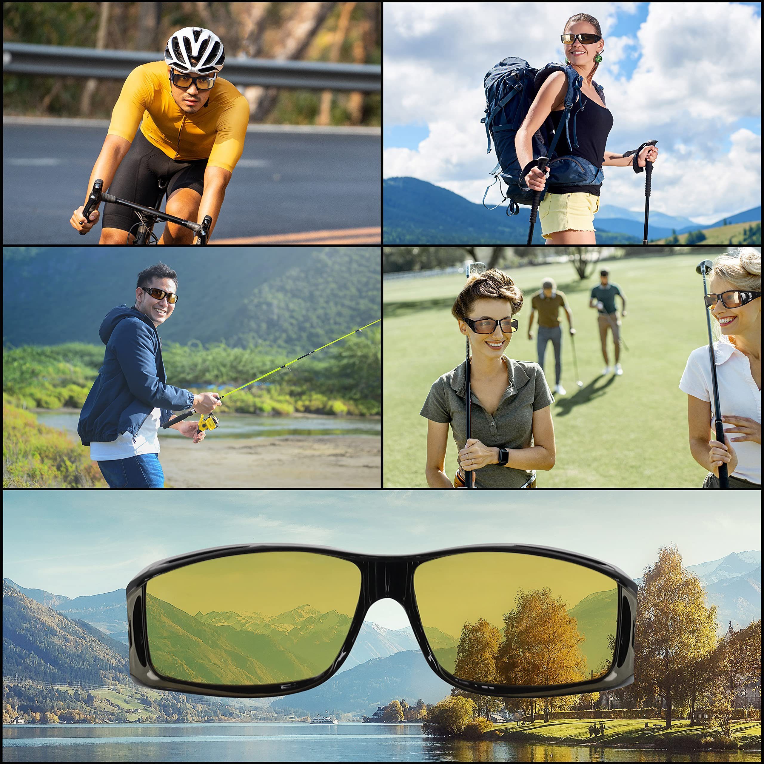 Bezzee Pro Sonnenbrille Bezzee Pro Gelb Sonnenbrille Überbrille Bezzee Pro Gelb Polarisierte Überbrille