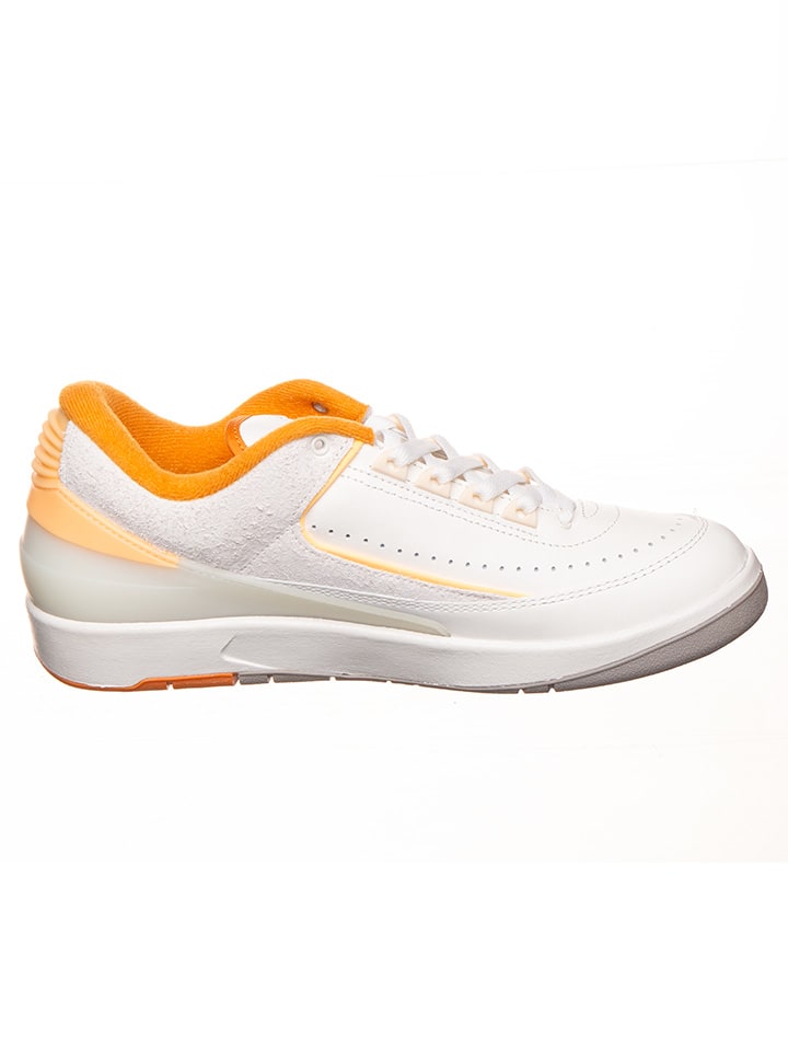 Air Jordan Leder-Sneaker ''2 Retro Low'' in Weiß/ Orange günstig kaufen