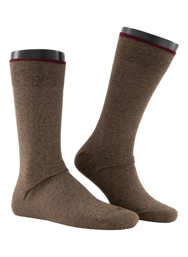 BOGGI MILANO, Socken, Baumwolle, braun-bordeaux gemustert