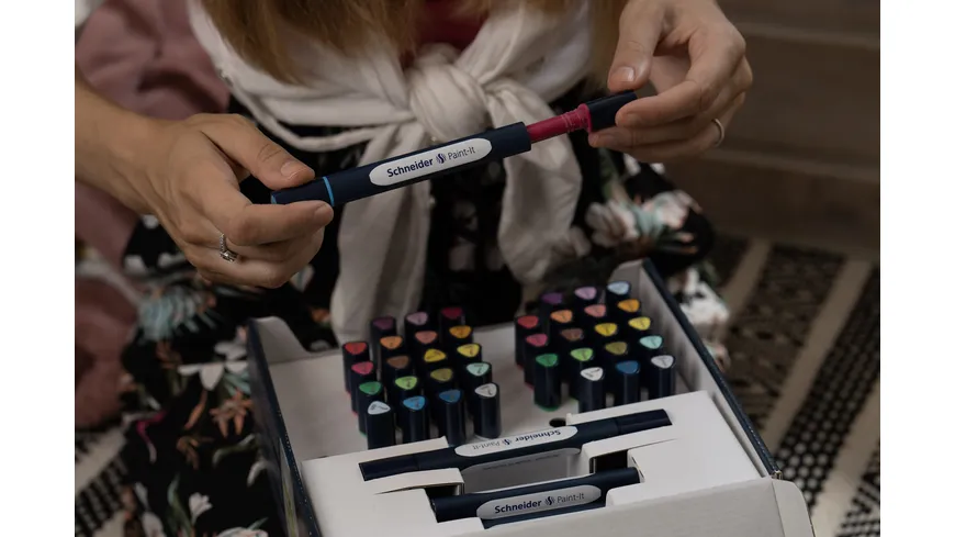 Schneider Twinmarker Paint-It 040 brush+round 27teilig