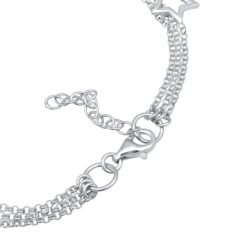 Elli Elli Bracelet 3-Lagig Sterne 925 Sterling Silber Bracelet