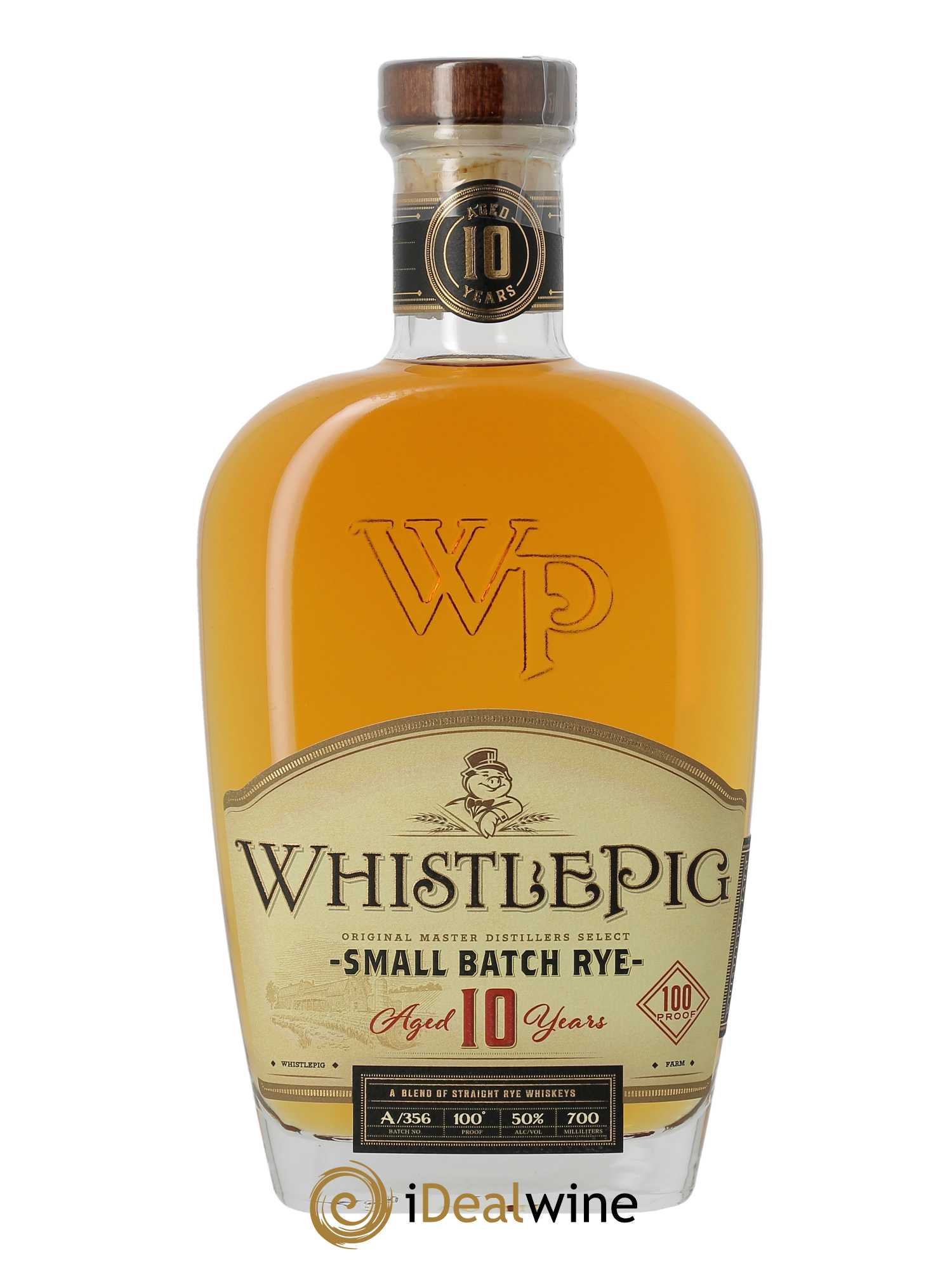 Whisky Whistle Pig Rye 10 years (70cl)  - Lot de 1 Bouteille