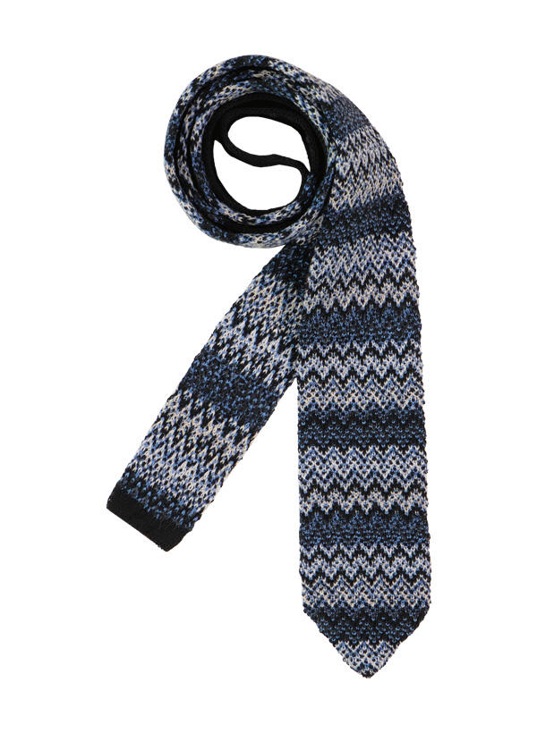 MISSONI, Krawatte, Strick, blau gemustert