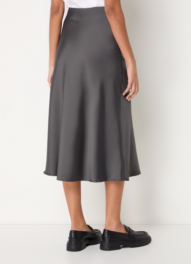 Jupe midi en satin Lena de la collection Femme Selected